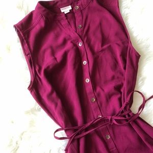 Sleeveless button down dress